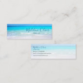 海ビーチシートラベルアクアブルーシンモダン スキニー名刺 (正面/裏面)