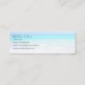 海ビーチシートラベルアクアブルーシンモダン スキニー名刺 (裏面)