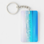 海ビーチシートラベルアクアブルースタイリッシュル キーホルダー (正面)