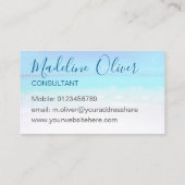 海ビーチシートラベルアクアブルースタイリッシュル 名刺 (裏面)