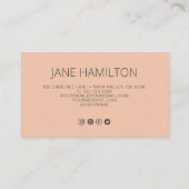 海ビーチシートラベルモダン 名刺 (裏面)