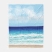 海ビーチシービュー275 フリースブランケット (正面)