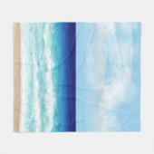 海ビーチシービュー275 フリースブランケット (正面(横))