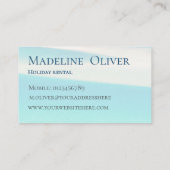 海ビーチシーホリデーレンタルモダンブルースタイリッシュ 名刺 (裏面)