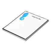 海ビーチシーホースブラックブルーパーソナライズされた ノートパッド (回転)