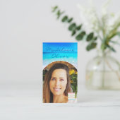 海ビーチシーロゴ写真トラベル 名刺 (スタンド正面)