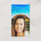 海ビーチシーロゴ写真トラベル 名刺 (正面)