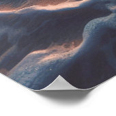 海ビーチシーンコースタルサンセットウォールアート ポスター (角)