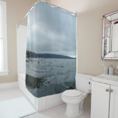 海ビーチシーンシャワーカーテン シャワーカーテン (インサイチュ)