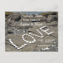 海ビーチシーン日付の保存 案内ポストカード