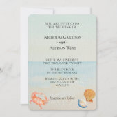 海ビーチシ結婚ェル 招待状 (正面)