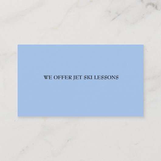 海ビーチジェットスキーサーフショップ 名刺 (裏面)