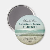 海ビーチセーブザデートマグネット マグネット (正面/裏面)