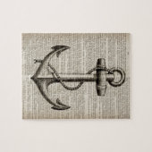 海ビーチセーラーヴィンテージ航海のいかり ジグソーパズル (横)