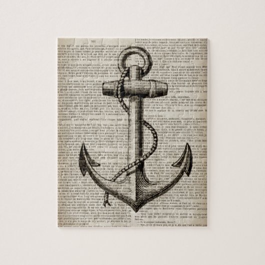 海ビーチセーラーヴィンテージ航海のいかり ジグソーパズル (縦)