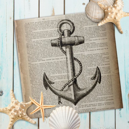 海ビーチセーラーヴィンテージ航海のいかり タイル