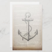 海ビーチセーラーヴィンテージ航海のいかり 便箋 (正面/裏面)