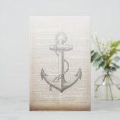 海ビーチセーラーヴィンテージ航海のいかり 便箋 (スタンド正面)