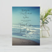 海ビーチテーマ結婚式招待状 招待状 (スタンド正面)