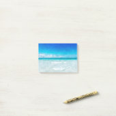 海ビーチデコーインティール（緑がかった色）アクアターコイズブルー ポストイット (デスク上)