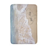 海ビーチハート（名前あり） バスマット (正面縦)