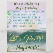 海ビーチパーティー文具フライヤー招待状 レターヘッド (正面)