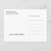 海ビーチパームツリーウェディング日付を保存 案内ポストカード (裏面)