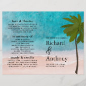 海ビーチパームツリー結婚式 プログラム (正面)