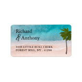 海ビーチパーム結婚ツリー ラベル (正面)