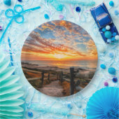 海ビーチビュートロピカルサンセットパラダイスドリーム ペーパープレート (パーティー)