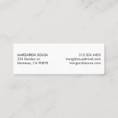 海ビーチピアブルーフォトトラベルツーリズム スキニー名刺 (裏面)