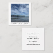 海ビーチピアブルーフォトトラベルツーリズム スクエア名刺 (正面/裏面)