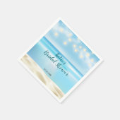 海ビーチフェアリーライトブライダルシャワー スタンダードカクテルナプキン (角)