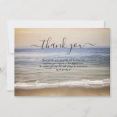 海ビーチフォトお祝いの生活 サンキューカード (正面)