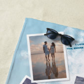 海ビーチフォトコラージュテンプレート ビーチタオル (インサイチュ)