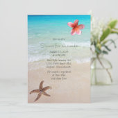 海ビーチブライダルシャワーパーティの招待状 招待状 (スタンド正面)