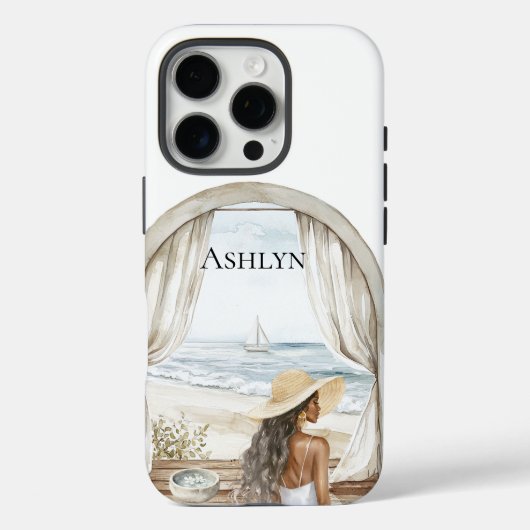 海ビーチブラック Case-Mate iPhoneケース (裏面)