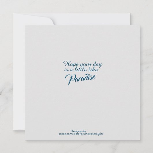 海ビーチブリーズフラットサンキューカード サンキューカード (裏面)