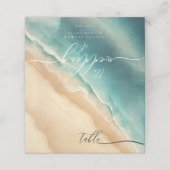 海ビーチブルーウォーターエレガントカラーtABLE プレイスカード (外部開封)