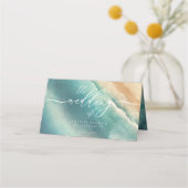 海ビーチブルーウォーターエレガントカラーtABLE プレイスカード (裏面)