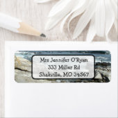 海ビーチロック差出人住所ラベル ラベル (インサイチュ)