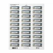 海ビーチロック差出人住所ラベル ラベル (フルシート)