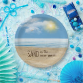 海ビーチ付シーガル紙プレート ペーパープレート (パーティー)