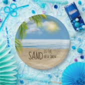 海ビーチ付シーガル紙プレート ペーパープレート (パーティー)