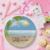 海ビーチ付シーガル紙プレート ペーパープレート (パーティー)