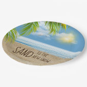 海ビーチ付シーガル紙プレート ペーパープレート (アングル)