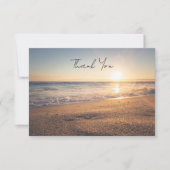 海ビーチ写真葬儀記念サンキューカード サンキューカード (正面)