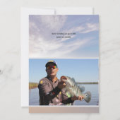 海ビーチ写真追悼式サービスカード 招待状 (裏面)