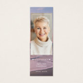 海ビーチ写真追悼詩ブックマーク (正面)