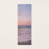 海ビーチ写真追悼詩ブックマーク (裏面)